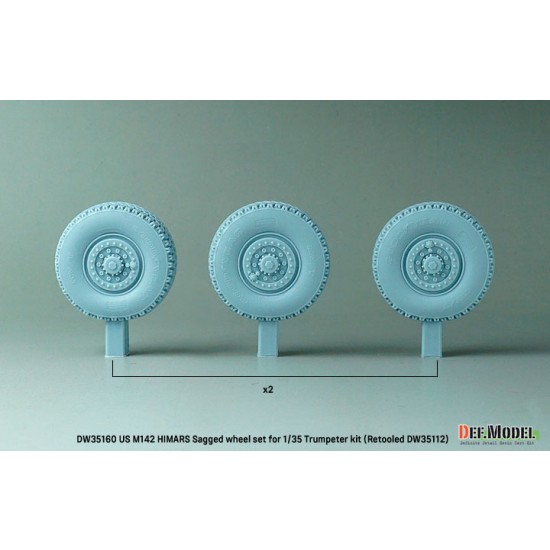 1/35 US M142 HIMARS Sagged Wheel set for Trumpeter kit 1/35 US M142 HIMARS Sagged Wheel set for Trumpeter kit