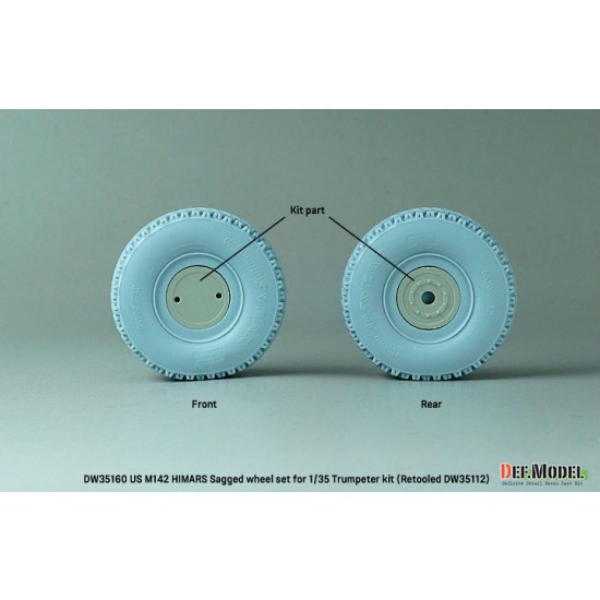 1/35 US M142 HIMARS Sagged Wheel set for Trumpeter kit 1/35 US M142 HIMARS Sagged Wheel set for Trumpeter kit