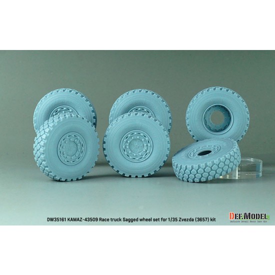 1/35 KAMAZ-43509 Race Truck Sagged Wheel set for Zvezda #3657 1/35 KAMAZ-43509 Race Truck Sagged Wheel set for Zvezda #3657