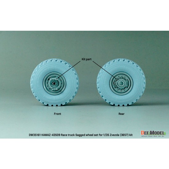 1/35 KAMAZ-43509 Race Truck Sagged Wheel set for Zvezda #3657 1/35 KAMAZ-43509 Race Truck Sagged Wheel set for Zvezda #3657