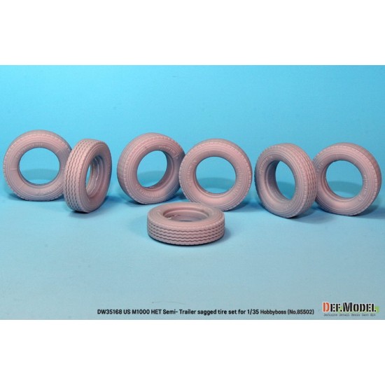 1/35 US M1000 HET Semi-trailer Sagged Tyre set for HobbyBoss kits 1/35 US M1000 HET Semi-trailer Sagged Tyre set for HobbyBoss kits