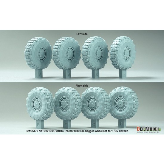 1/35 NATO M1014 MAN Tractor Sagged Wheel set Mich.XL for I LOVE KIT 1/35 NATO M1014 MAN Tractor Sagged Wheel set Mich.XL for I LOVE KIT