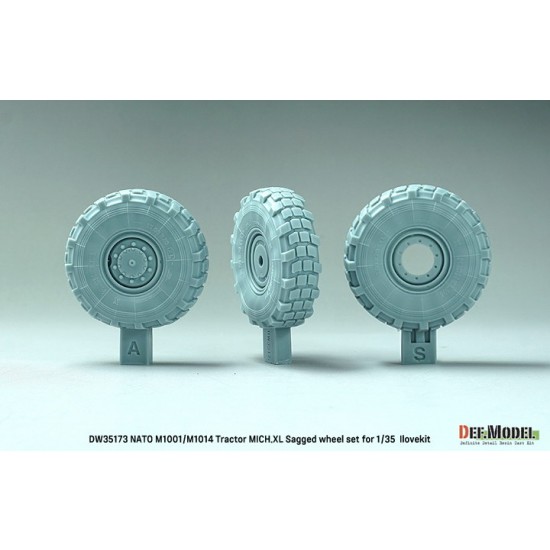 1/35 NATO M1014 MAN Tractor Sagged Wheel set Mich.XL for I LOVE KIT 1/35 NATO M1014 MAN Tractor Sagged Wheel set Mich.XL for I LOVE KIT