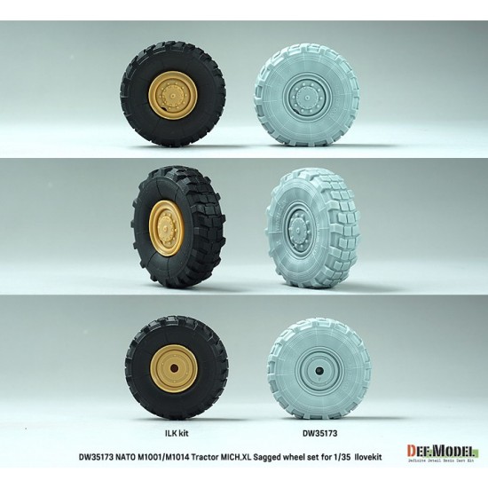 1/35 NATO M1014 MAN Tractor Sagged Wheel set Mich.XL for I LOVE KIT 1/35 NATO M1014 MAN Tractor Sagged Wheel set Mich.XL for I LOVE KIT