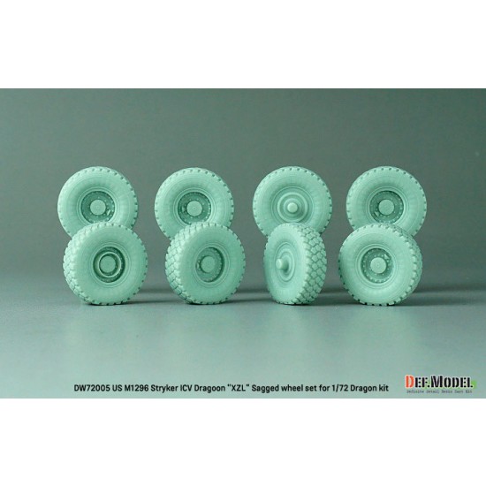 1/72 US M1296 Stryker ICV Dragoon XZL Sagged Wheel set for Dragon kits 1/72 US M1296 Stryker ICV Dragoon XZL Sagged Wheel set for Dragon kits