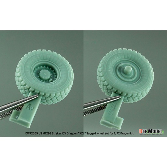 1/72 US M1296 Stryker ICV Dragoon XZL Sagged Wheel set for Dragon kits 1/72 US M1296 Stryker ICV Dragoon XZL Sagged Wheel set for Dragon kits