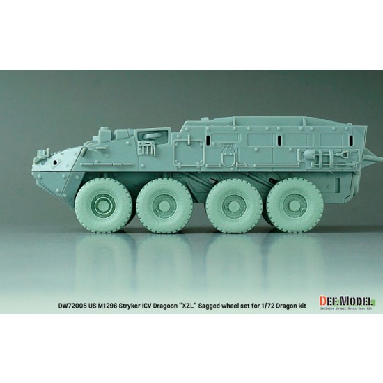 1/72 US M1296 Stryker ICV Dragoon XZL Sagged Wheel set for Dragon kits 1/72 US M1296 Stryker ICV Dragoon XZL Sagged Wheel set for Dragon kits