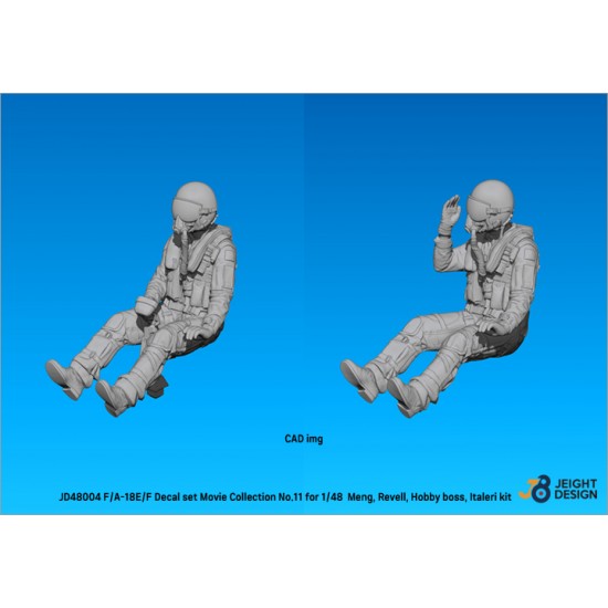1/48 Top Gun Movie Collection No.11 F/A-18E/F Super Hornet Decal set w/2 Resin Pilots 1/48 Top Gun Movie Collection No.11 F/A-18E/F Super Hornet Decal set w/2 Resin Pilots