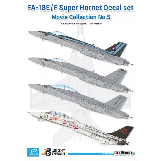 1/72 Movie Collection No.5 - F/A-18E/F Super Hornet Decal set for Academy/Hasegawa kits