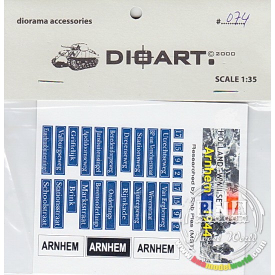 1/35 WWII Dutch Street Signs v.1 Arnhem44 1/35 WWII Dutch Street Signs v.1 Arnhem44
