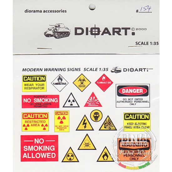 1/35 Modern Assorted Warning Signs (1 sheet) 1/35 Modern Assorted Warning Signs (1 sheet)