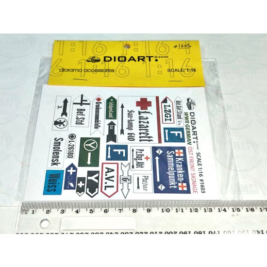 1/16 WWII Eastern Front German Signage (x1 sheet, card) 1/16 WWII Eastern Front German Signage (x1 sheet, card)