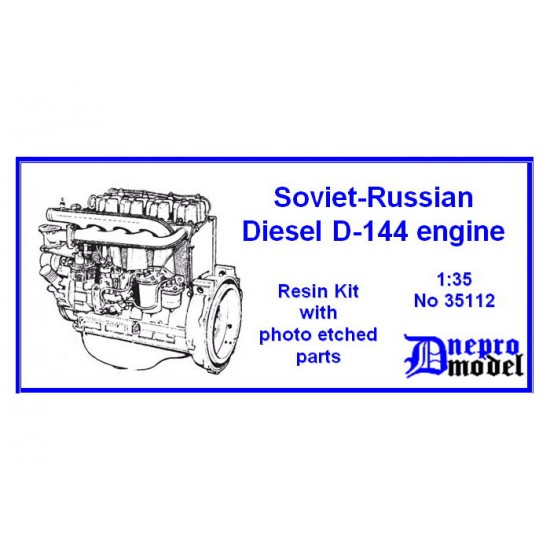 1/35 Soviet-Russian Diesel D-144 Engine