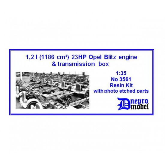 1/35 1.2L (1186 cm3) 23HP Opel Blitz Engine & Transmissions Box