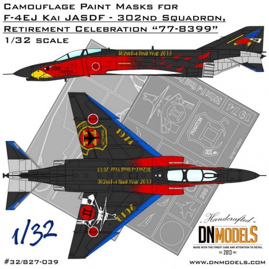 1/32 F-4EJ Kai 302nd Squadron Retirement Celebration Paint Mask Set for Tamiya kit #60314 1/32 F-4EJ Kai 302nd Squadron Retirement Celebration Paint Mask Set for Tamiya kit #60314