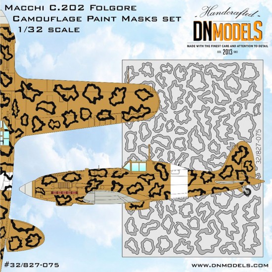 1/32 Macchi C.202 Folgore Camouflage Paint Masks Set 1/32 Macchi C.202 Folgore Camouflage Paint Masks Set