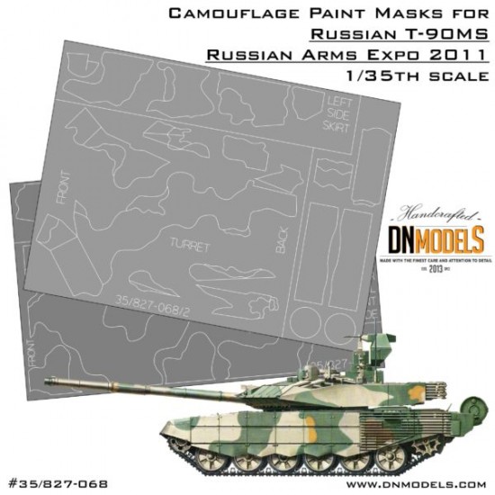 1/35 Russian T-90MS Camouflage Paint Masks RAE 2011 for Tiger #4612/Trumpeter kit #05549