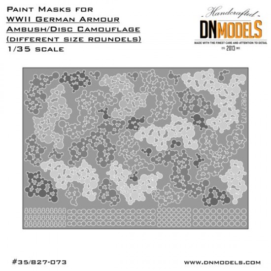 1/35 WWII German Disc Camouflage Paint Mask (different size roundels) Vol.3 1/35 WWII German Disc Camouflage Paint Mask (different size roundels) Vol.3