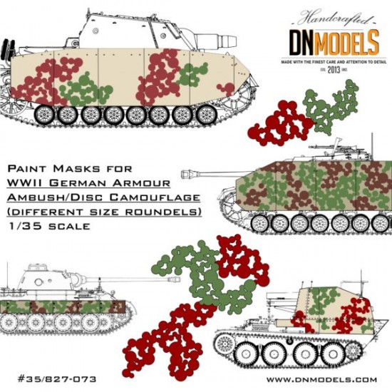 1/35 WWII German Disc Camouflage Paint Mask (different size roundels) Vol.3 1/35 WWII German Disc Camouflage Paint Mask (different size roundels) Vol.3