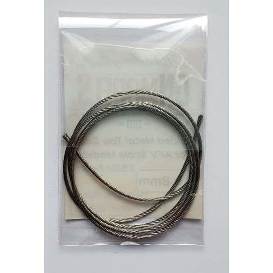 Braided Metal Tow Cable for 1/48 1/35 AFV (Length: 500mm, Approx dia.: 0.8mm) Braided Metal Tow Cable for 1/48 1/35 AFV (Length: 500mm, Approx dia.: 0.8mm)