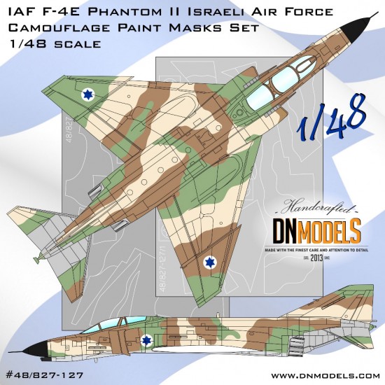 1/48 F-4E Phantom II IAF Israeli Air Force Camouflage Masking for Zoukei-Mura/Hasegawa 1/48 F-4E Phantom II IAF Israeli Air Force Camouflage Masking for Zoukei-Mura/Hasegawa