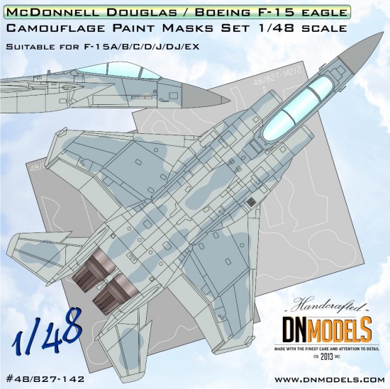 1/48 F-15 Eagle Camouflage Paint Masks Set for F-15A/B/C/D/J/DJ/EX kits 1/48 F-15 Eagle Camouflage Paint Masks Set for F-15A/B/C/D/J/DJ/EX kits