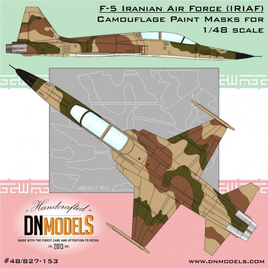 1/48 F-5 Iranian Air Force /IRIAF/ Camouflage Paint Masks 1/48 F-5 Iranian Air Force /IRIAF/ Camouflage Paint Masks