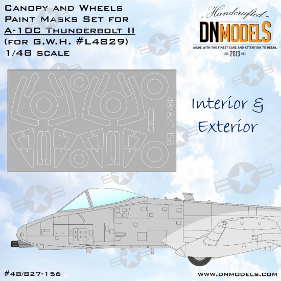 1/48 A-10C Thunderbolt II Canopy and Wheels Paint Mask for Great Wall Hobby #L4829 1/48 A-10C Thunderbolt II Canopy and Wheels Paint Mask for Great Wall Hobby #L4829