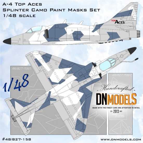 1/48 A-4 Top Aces Splinter Camouflage Paint Masks 1/48 A-4 Top Aces Splinter Camouflage Paint Masks