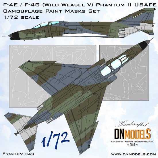 1/72 F-4E/RF-4 Phantom II & F-4G Wild Weasel USAFE Camouflage Masking for Fujimi/Hasegawa 1/72 F-4E/RF-4 Phantom II & F-4G Wild Weasel USAFE Camouflage Masking for Fujimi/Hasegawa