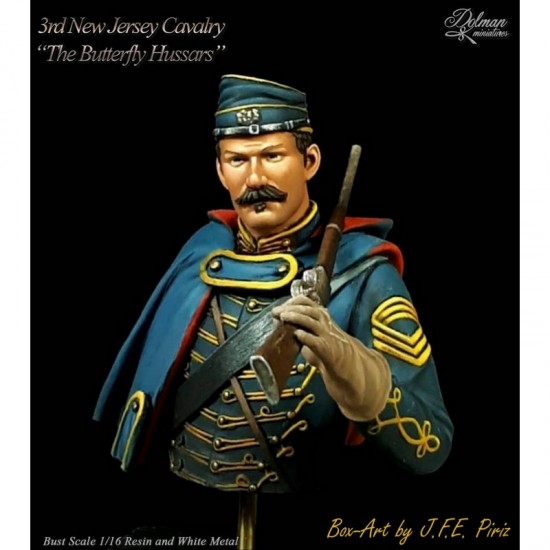 1/16 3rd NJ Cavalry The Butterfly Hussars Bust