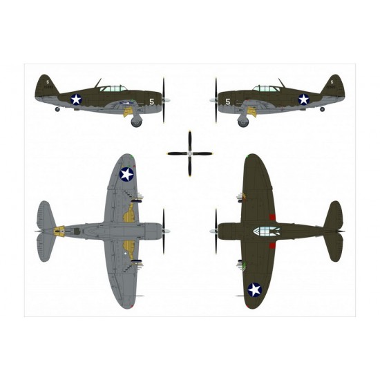 1/48 Republic P-47B Thunderbolt Fighter-bomber 1/48 Republic P-47B Thunderbolt Fighter-bomber