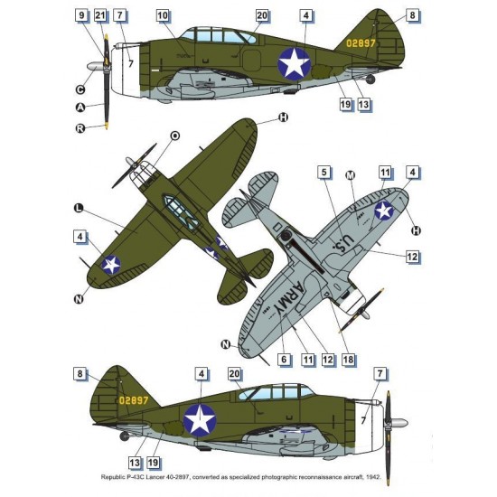1/72 Chinese AF Republic P-43A-1 Lancer 1/72 Chinese AF Republic P-43A-1 Lancer