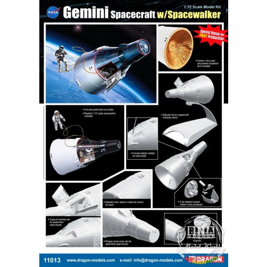1/72 Space: Gemini Spacecraft w/Spacewalker 1/72 Space: Gemini Spacecraft w/Spacewalker
