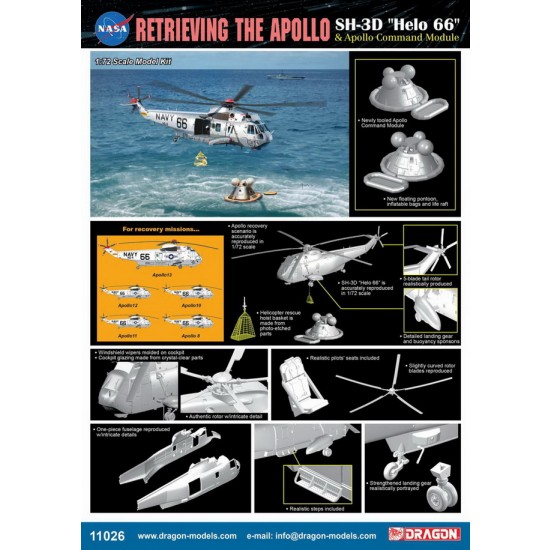 1/72 SH-3D Helo 66 & Apollo Command Module Retrieving Apollo