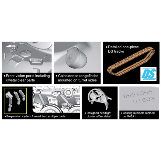 1/35 Modern AFV Series - M48A1 Patton [Smart Kit]