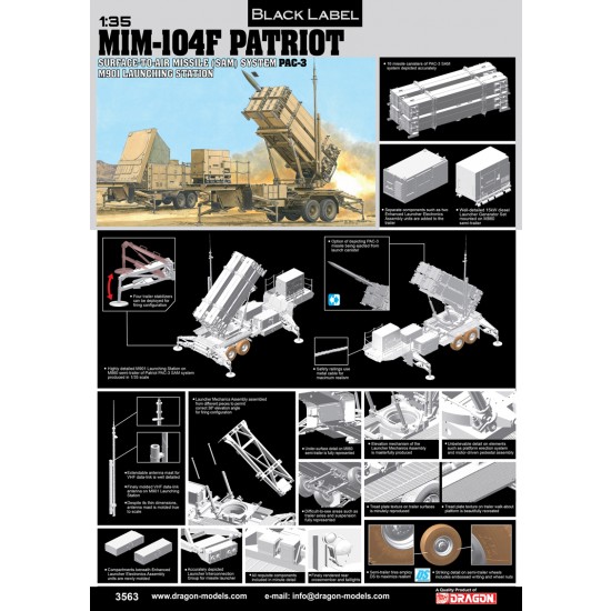 1/35 MIM-104F Patriot Surface-To-Air Missile (SAM) System PAC-3 M901 Launching Station 1/35 MIM-104F Patriot Surface-To-Air Missile (SAM) System PAC-3 M901 Launching Station