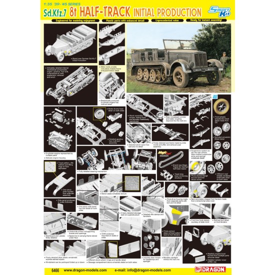 1/35 SdKfz.7 8t Half-track Initial Production (Smart kit) 1/35 SdKfz.7 8t Half-track Initial Production (Smart kit)