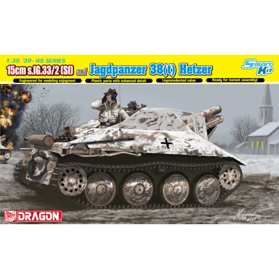 1/35 15cm s.IG.33/2(Sf) auf Jagdpanzer 38(t) Hetzer [Smart Kit]