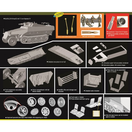 1/35 Sd.Kfz.251/9 Ausf.D mit 7.5 cm Kanone 51 1/35 Sd.Kfz.251/9 Ausf.D mit 7.5 cm Kanone 51