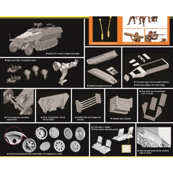 1/35 Sd.Kfz.251/1 Ausf.D w/Night Vision Falke 1/35 Sd.Kfz.251/1 Ausf.D w/Night Vision Falke