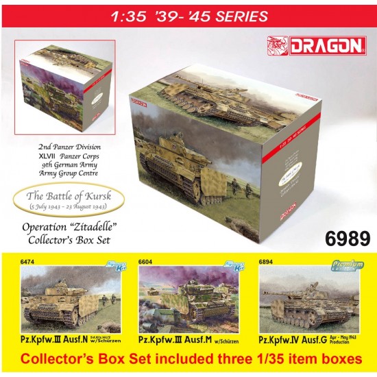 1/35 Panzer Tank Collection Box The Battle of Kursk (3 kits) 1/35 Panzer Tank Collection Box The Battle of Kursk (3 kits)