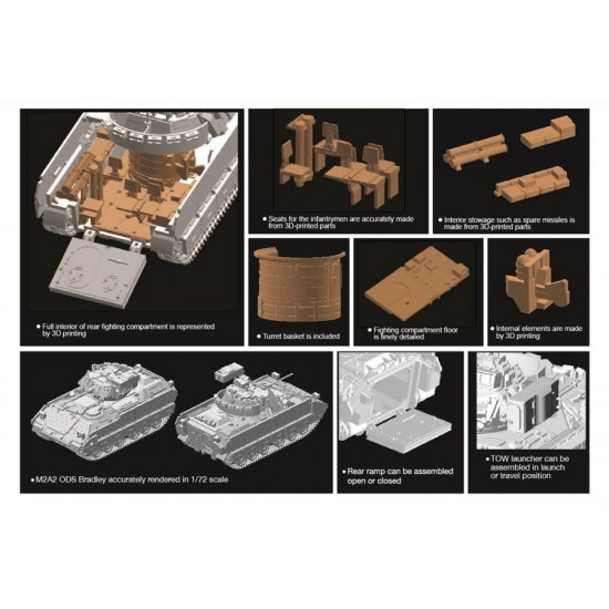 1/72 M2A2 ODS Bradley w/Interior 1/72 M2A2 ODS Bradley w/Interior
