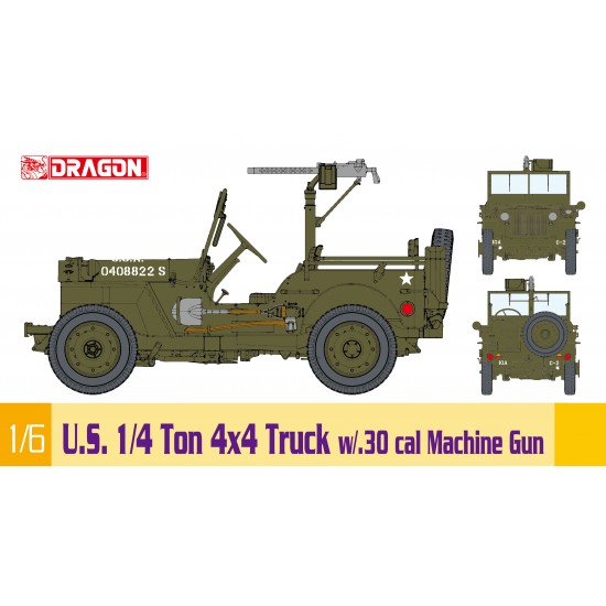 1/6 US 1/4 Ton 4x4 Truck w/.30 cal Machine Gun