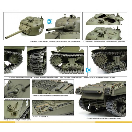 1/6 M4A3 105mm Howitzer Tank / M4A3(75)W [2 in 1]