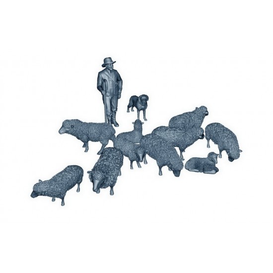 1/35 Shepherd with Dog & Sheep 1/35 Shepherd with Dog & Sheep