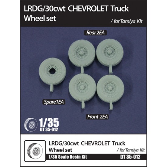 1/35 WWII British LRDG/30cwt Chevrolet Truck Wheels set for Tamiya kit (5pcs) 1/35 WWII British LRDG/30cwt Chevrolet Truck Wheels set for Tamiya kit (5pcs)