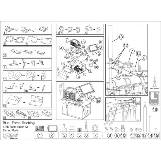1/35 Modern US AFV FBCB-BTF System Detail kit (Resin+PE+Metal parts+Wire) 1/35 Modern US AFV FBCB-BTF System Detail kit (Resin+PE+Metal parts+Wire)