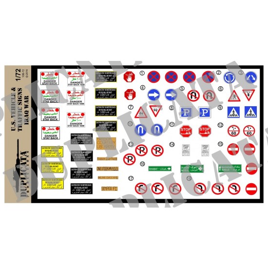 1/72 Iraq War Vehicle / Traffic Signs 1/72 Iraq War Vehicle / Traffic Signs