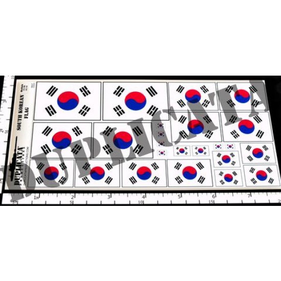 Multiple Scale Flag of South Korea Ver.2